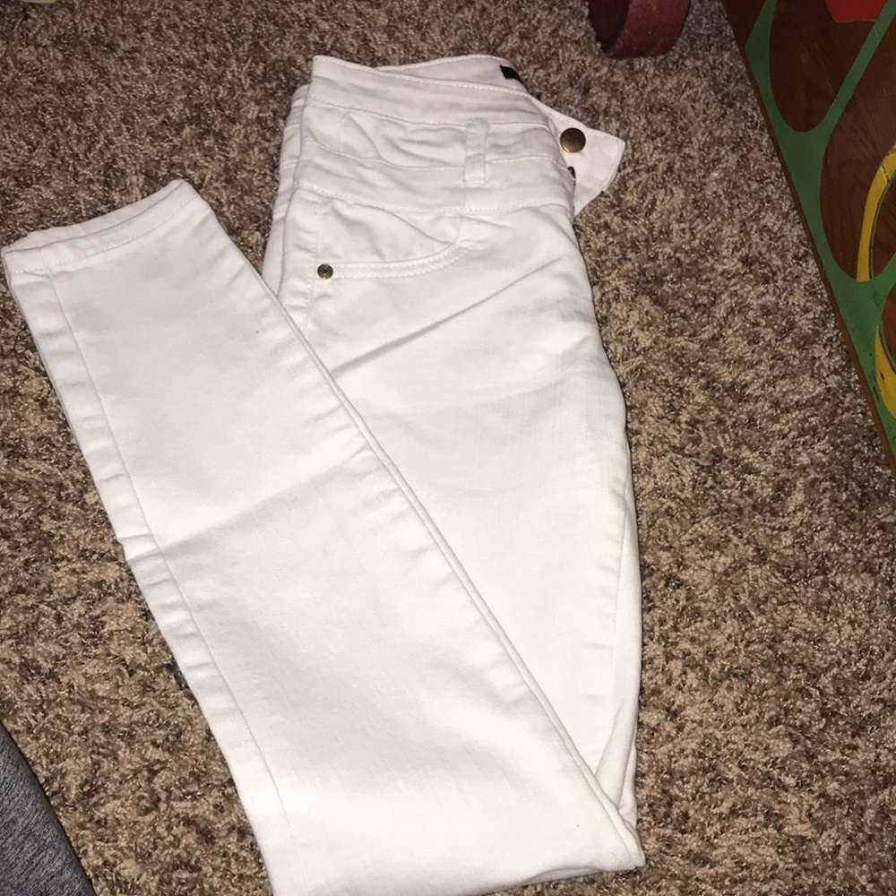 Refuge high waist white jeans